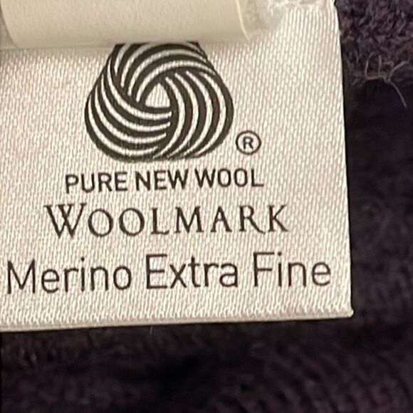 Gap Purple Merino Wool Knit Pullover V-Neck Sweater Men's Size Large Preppy - Picture 8 of 10